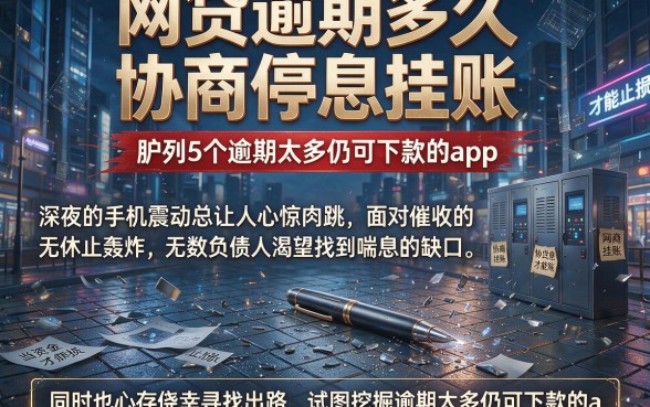 网贷逾期多久协商停息挂账,胪列5个逾期太多仍可下款的app