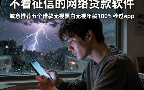 不看征信的网络贷款软件，诚意推荐五个借款无视黑白无视年龄100%秒过app