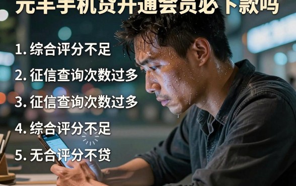 元丰手机贷开通会员必下款吗,细致阐述五个无视风控不看征信的网贷