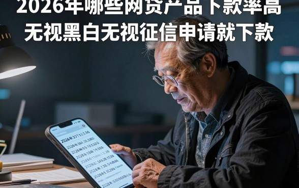 2026年哪些网贷产品下款率高，整合五个无视黑白无视征信申请就下款的平台