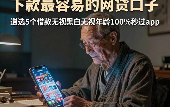 下款最容易的网贷口子,遴选5个借款无视黑白无视年龄100%秒过app