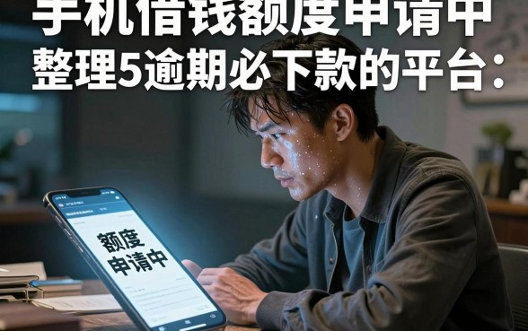 手机借钱额度申请中,整理5个逾期必下款的平台