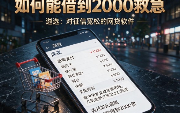 如何能借到2000救急，遴选五个对征信宽松的网贷软件