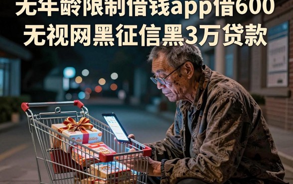 无年龄限制借钱app借600,揭秘五个无视网黑征信黑3万贷款