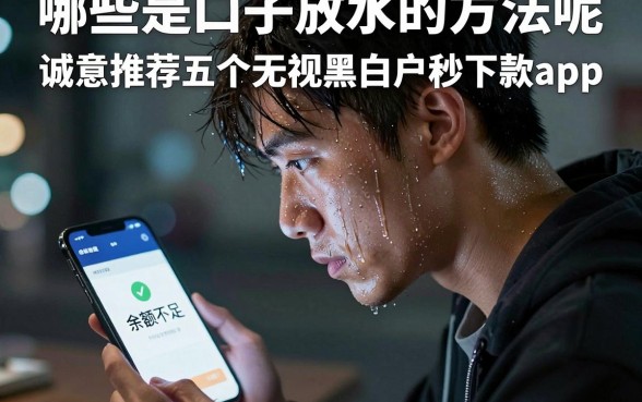 哪些是口子放水的方法呢,诚意推荐五个无视黑白户秒下款app