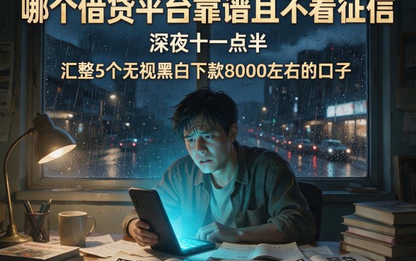 哪个借贷平台靠谱且不看征信,汇整5个无视黑白下款8000左右的口子