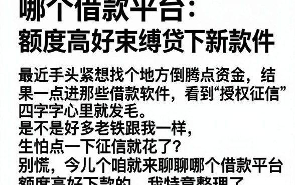 哪个借款平台额度高好下款的,整合5个摆脱欠款束缚贷款新软件