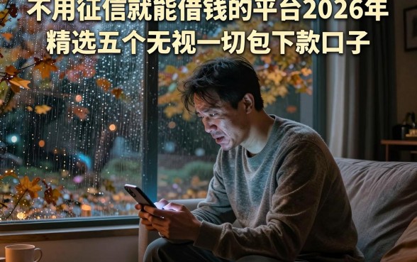 不用征信就能借钱的平台2026年，精选五个无视一切包下款口子