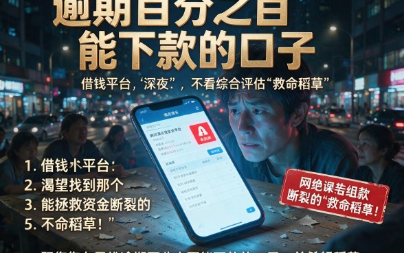 逾期百分之百能下款的口子,罗列五个借钱平台不看综合评估的平台