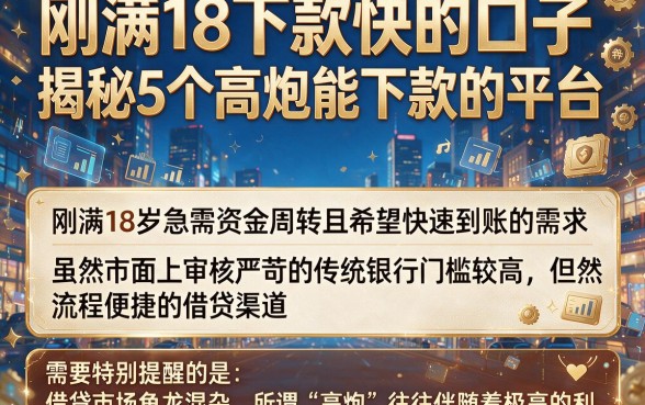 刚满18下款快的口子,揭秘5个高炮能下款的平台