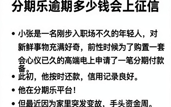 分期乐逾期多少钱会上征信,精选五个逾期太多能下款软件