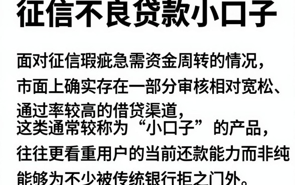 征信不良贷款小口子,遴选五个贷款通过高的平台