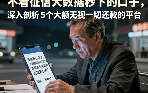 不看征信大数据秒下的口子,深入剖析5个大额无视一切还款的平台