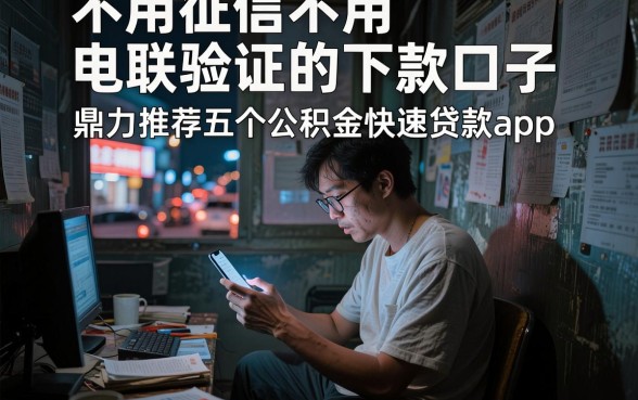 不用征信不用电联验证的下款口子,鼎力推荐五个公积金快速贷款app