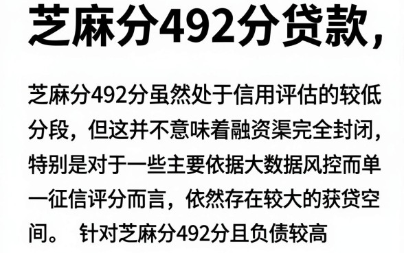 芝麻分492分贷款，概览5个不看负债的长期网贷app