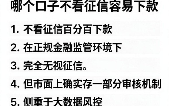 哪个口子不看征信容易下款,整合5个不看征信负债的网贷百分百下款app