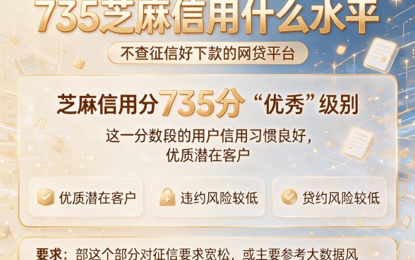 735芝麻信用什么水平,整理5个不查征信好下款的网贷平台