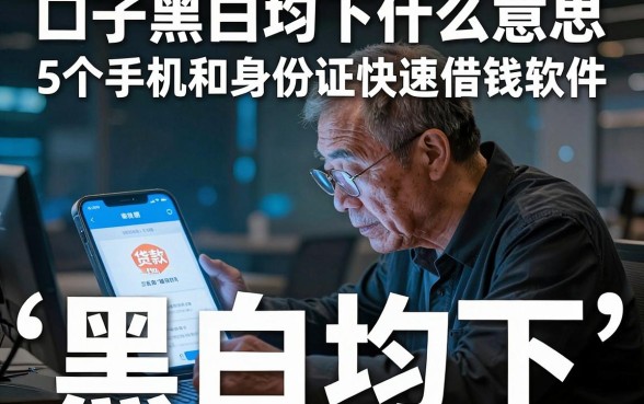 口子黑白均下什么意思,揭秘5个手机和身份证快速借钱软件