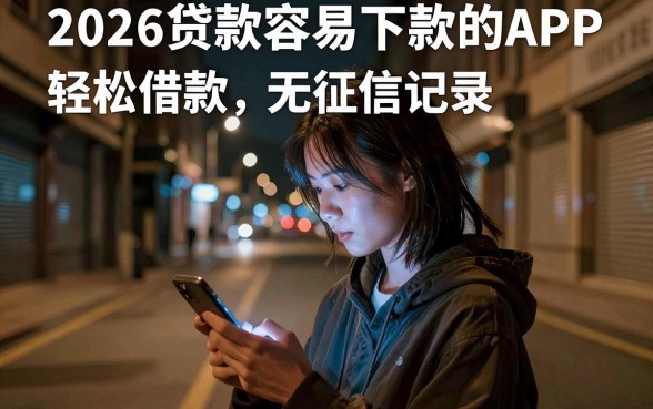 2026贷款容易下款的APP，归集五个轻松借款无征信记录的软件