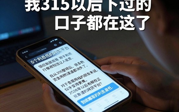 我315以后下过的口子都在这了,详细阐述5个利息低的网贷平台