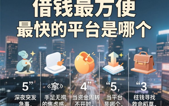 借钱最方便,最快的平台是哪个,陈列五个闪电审批的平台