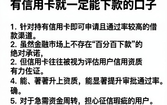 有信用卡就一定能下款的口子,枚举5个无视网黑征信黑3万贷款