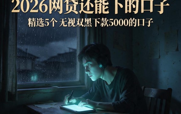 2026网贷还能下的口子,精选5个无视双黑下款5000的口子