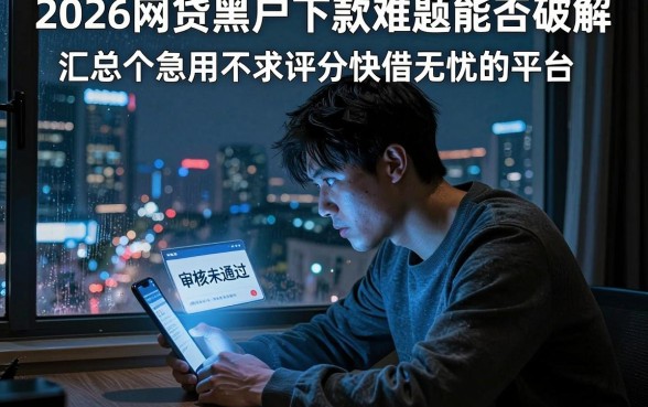 2026网贷黑户下款难题能否破解,汇总五个急用不求评分快借无忧的平台