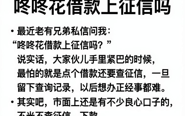 咚咚花借款上征信吗,详尽说明5个有逾期借款容易通过的平台