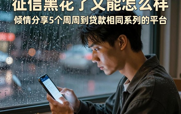 征信黑花了又能怎么样,倾情分享5个周周到贷款相同系列的平台