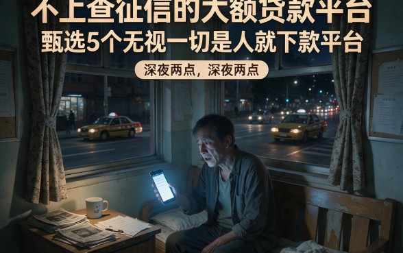 不上查征信的大额贷款平台，甄选5个无视一切是人就下款平台