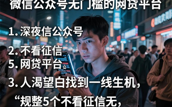 微信公众号无门槛的网贷平台,规整5个不看征信无视黑白百分百下款网贷口子
