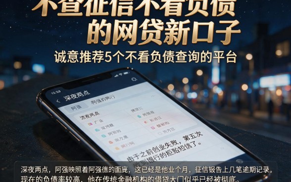 不查征信不看负债的网贷新口子,诚意推荐5个不看负债查询的平台