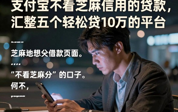 支付宝不看芝麻信用的贷款,汇整五个轻松贷10万的平台