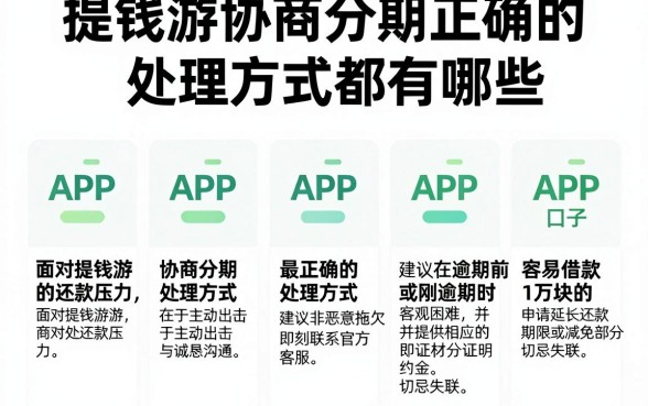 提钱游协商分期正确的处理方式都有哪些,陈列五个APP容易借款1万块的口子