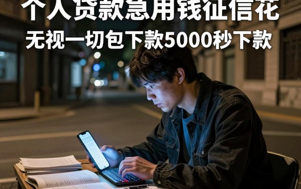 个人贷款急用钱征信花,枚举5个无视一切包下款5000秒下款的app