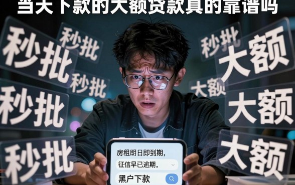 当天下款的大额贷款真的靠谱吗,归纳5个黑户可以做大额贷款软件