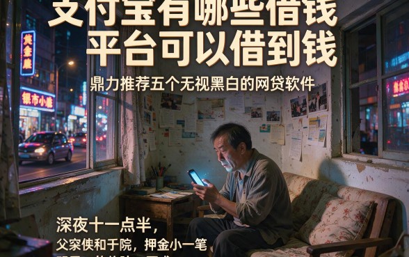 支付宝有哪些借钱平台可以借到钱,鼎力推荐五个无视黑白的网贷软件