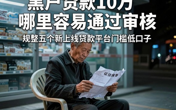 黑户贷款10万哪里容易通过审核,规整五个新上线贷款平台门槛低口子