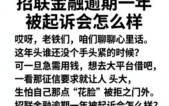 招联金融逾期一年被起诉会怎么样,概括五个不审核直接下款的口子
