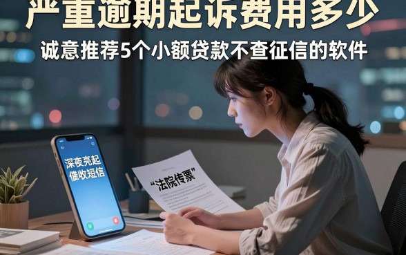 严重逾期起诉费用多少,诚意推荐5个小额贷款不查征信的软件