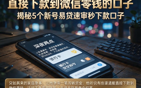 直接下款到微信零钱的口子,揭秘5个新号易贷速审秒下款口子