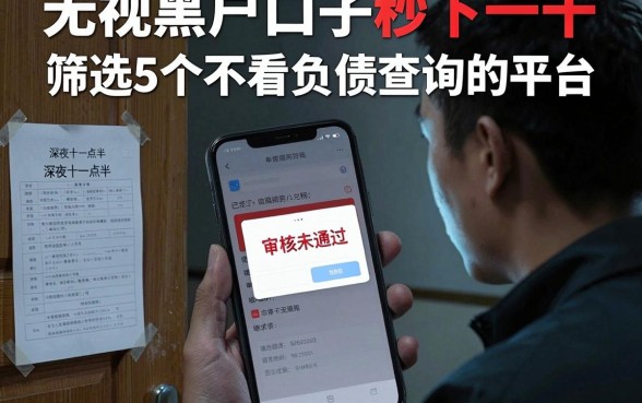 无视黑户口子秒下一千，筛选5个不看负债查询的平台