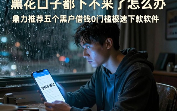 黑花口子都下不来了怎么办，鼎力推荐五个黑户借钱0门槛极速下款软件