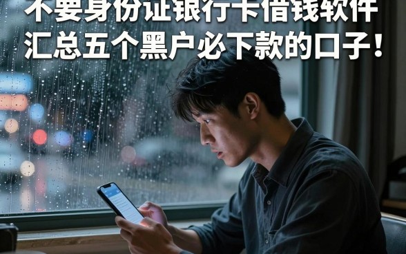 不要身份证银行卡借钱软件，汇总五个黑户必下款的口子
