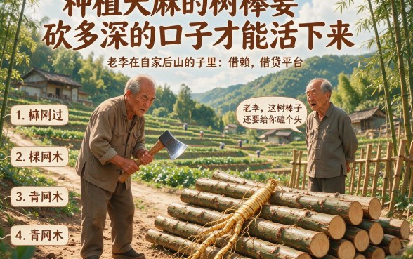 种植天麻的树棒要砍多深的口子才能活下来,详细阐述五个值得信赖的借贷平台