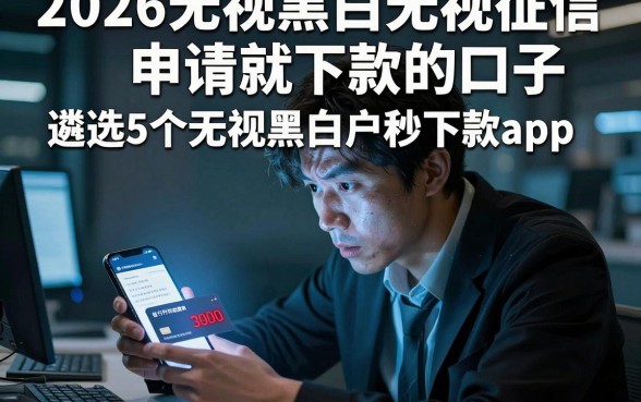 2026无视黑白无视征信申请就下款的口子,遴选5个无视黑白户秒下款app