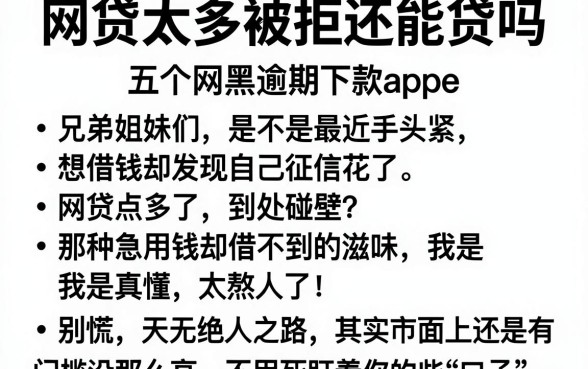 网贷太多被拒还能贷吗，枚举五个网黑逾期下款app