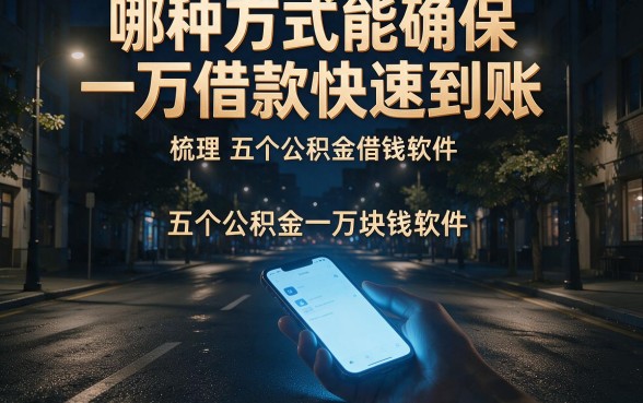 哪种方式能确保一万借款快速到账，梳理五个公积金借钱软件