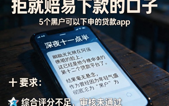 拒就赔易下款的口子，归纳5个黑户可以下的贷款app